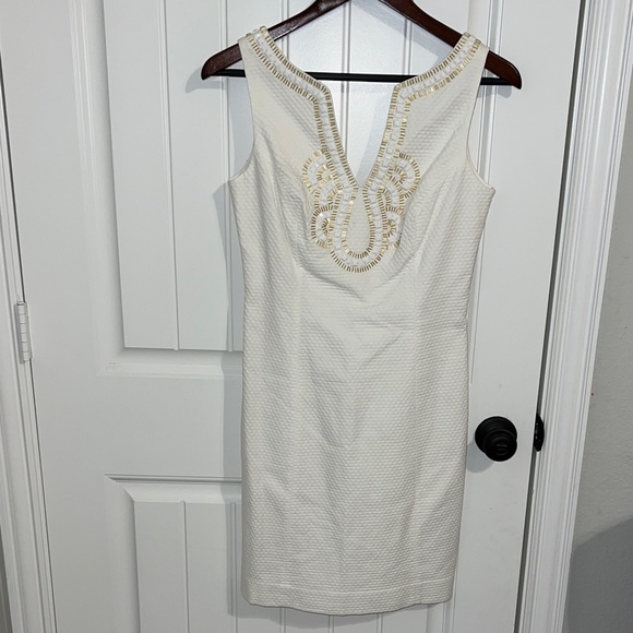 Lilly Pulitzer Dresses & Skirts - Lilly Pulitzer Janice Shift Dress -Resort White! Bridal, Engagement Party - Sz 2